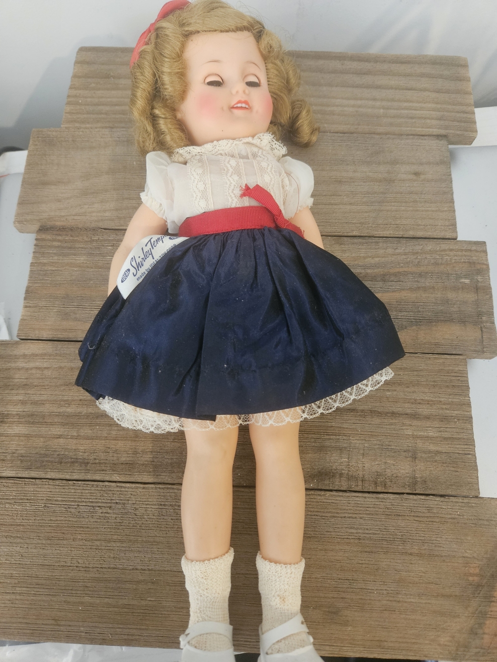 Vtg 1950s Shirley Temple Ideal Vinyl Doll 15 Inch With original box